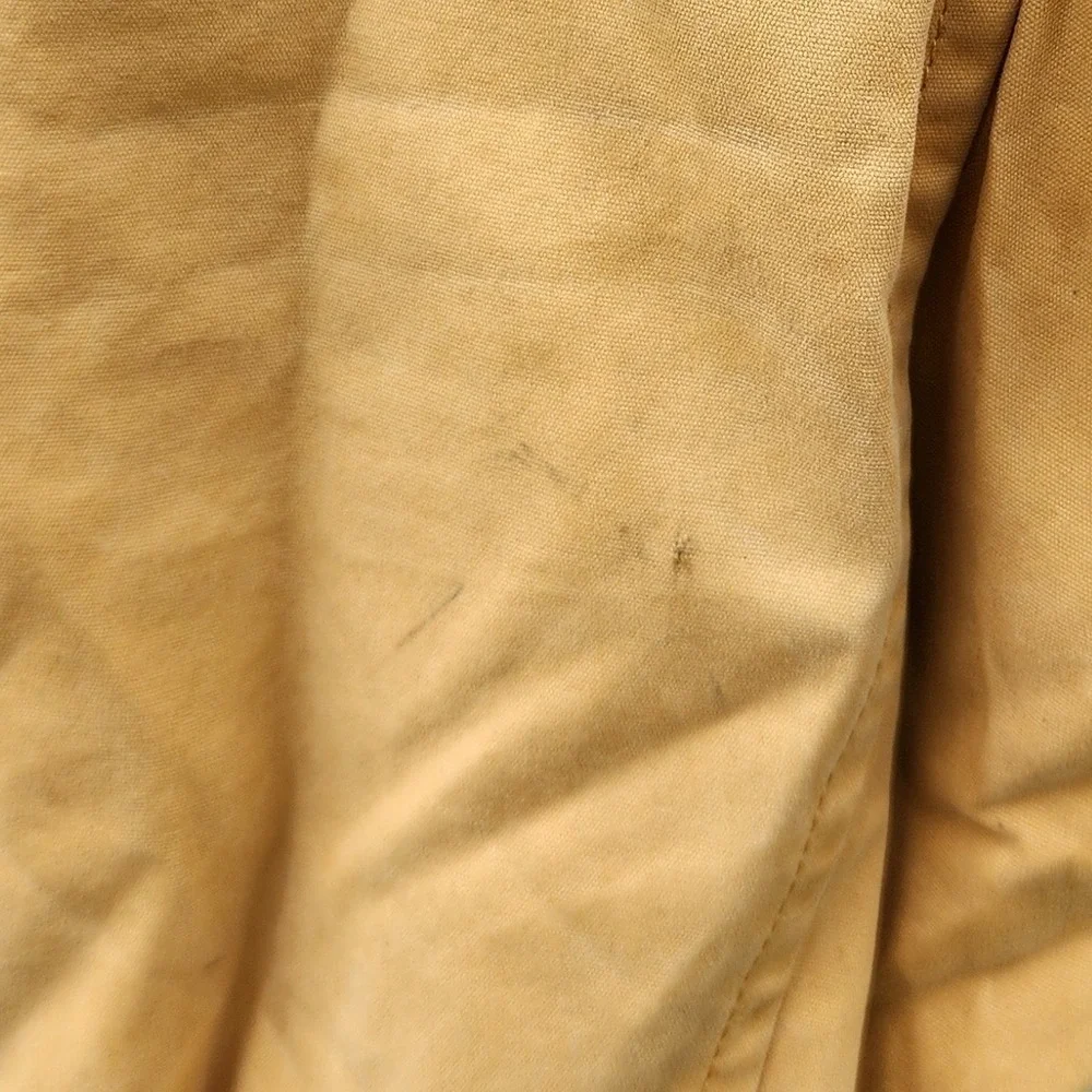 Vintage Gant The Aviator Jacket Mustard Tan Leather Collar Bomber XL Portugal‎
